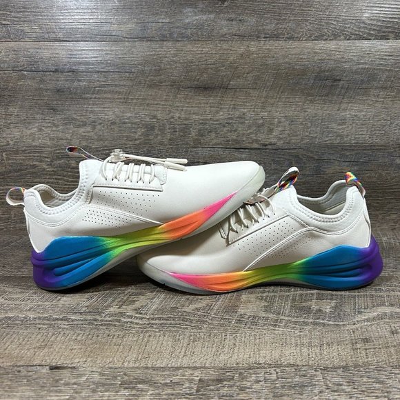 CLOVE Shoes - Clove Shoes RAINBOW SOUL White Limited Edition Pride Nursing Sneakers W 9 M 7.5